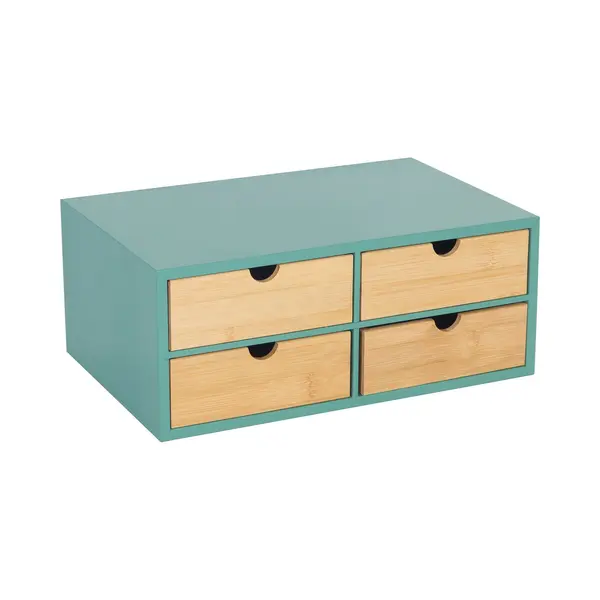 Bureau-organizer - Mint-naturel - 33x14x21 Cm - Met Vakken thumbnail