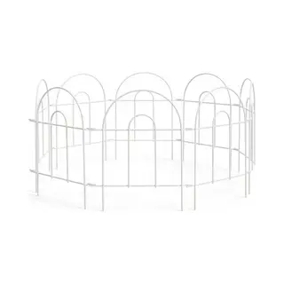 Borderhek - 6-delig - 45x240 Cm - Zwart