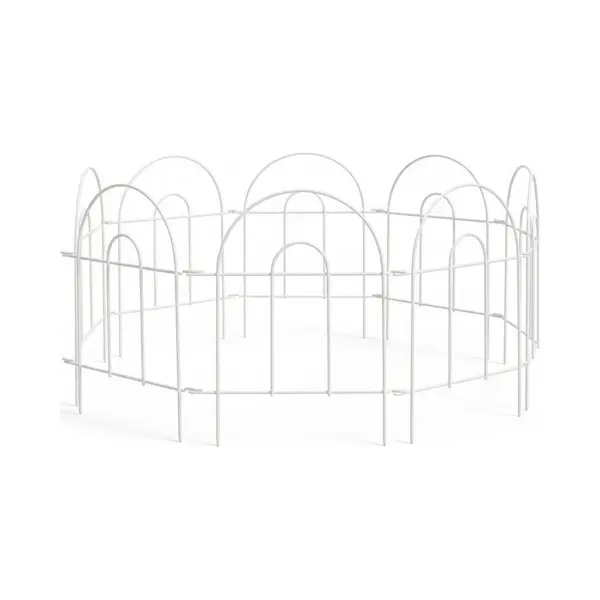 Borderhek - 6-delig - 45x240 Cm - Zwart thumbnail
