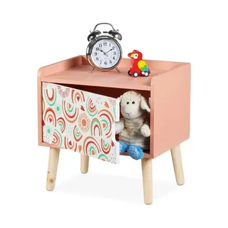 Relaxdays 10051022_469 Bedside table Multicolour