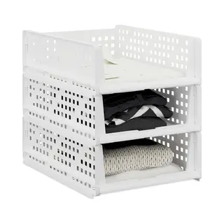 Relaxdays, Stoffen Kasten, Schrank Organizer