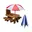 donkerbruin, rood, wit