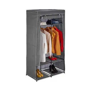 Relaxdays Stoffschrank Mit 6 Fäch Anthrazit