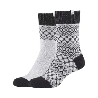 Skechers Casual Cozy Jacquard 2PPK Socks SK41047-9202, Vrouwen, Grijs, Sokken, Maat, 35-38
