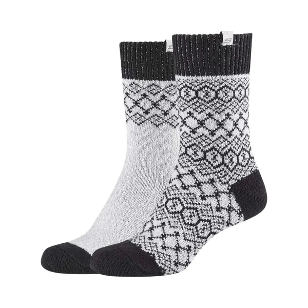 Skechers Casual Cozy Jacquard 2PPK Socks SK41047-9202, Vrouwen, Grijs, Sokken, Maat, 35-38 thumbnail