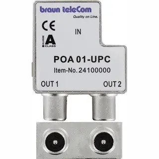 Braun Telecom Ziggo Goedgekeurde Opdruk Splitter (Poa 1 Upc)