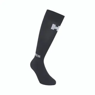Herzog Pro Compressiekousen Zwart/Zilver - Maat 2-Long – Beenlengte, 39.1-46 Cm – Schoenmaat, 40-44