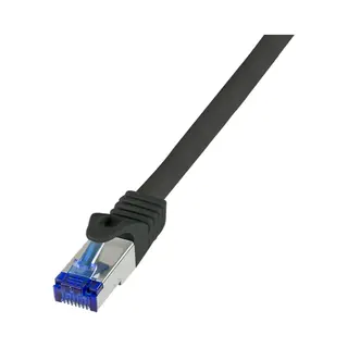 LogiLink C6A033S Netzwerkkabel Schwarz 1 m Cat6a S/Ftp (S-Stp)