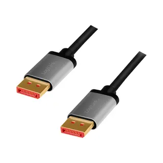LogiLink CDA0104 DisplayPort-Kabel 1 m Schwarz, Grau