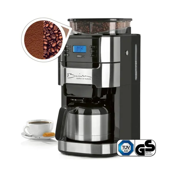 Barista Kaffeemaschine Mit Mahlwerk Mit Verstellbarem Mahlwerk Thermoskanne 24h Timer & Permanentfilter, Kaffeemaschine Für Bohnen & Pulver, mit thumbnail