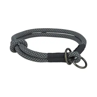 Trixie - Halsband Hond Soft Half-Slip Zwart / Grijs