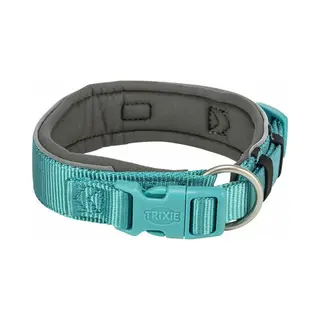 Trixie Premium Halsband, Extra Breit, M-L, Aqua/Graphit