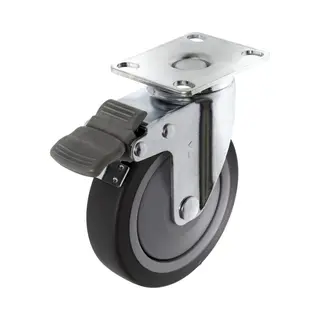 Toolcraft To-5137920 furniture wheel Black, Chrome 65 kg Thermoplastic elastomer (Tpe) 10 cm 1 pc(s)