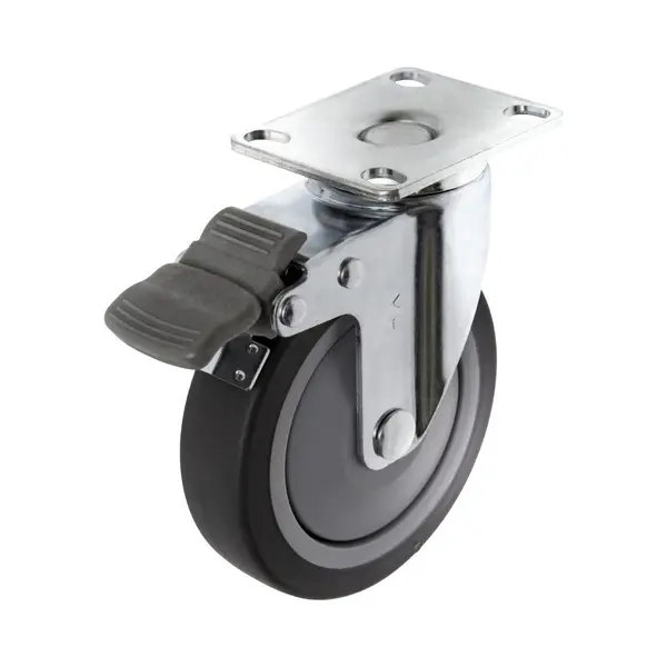 Toolcraft To-5137920 furniture wheel Black, Chrome 65 kg Thermoplastic elastomer (Tpe) 10 cm 1 pc(s) thumbnail