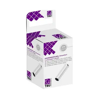 Tru Components T1904c086 Aderendhülse 2.5 Mm² Unisoliert Silber 500 St.