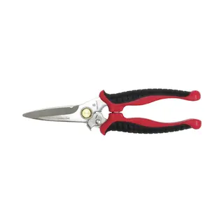 Toolcraft To-6541344 buro- & knutselschaar Rechte knip Zwart, Rood, Roestvrijstaal