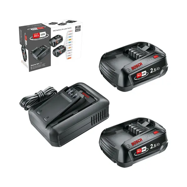 Bosch Grün Bosch Starter-Set 18 V 2x Pba 18V 2.5Ah Akku 2, 5 Ah + Al 18V-44 Ladegerät ( 1600A031T5 ) thumbnail