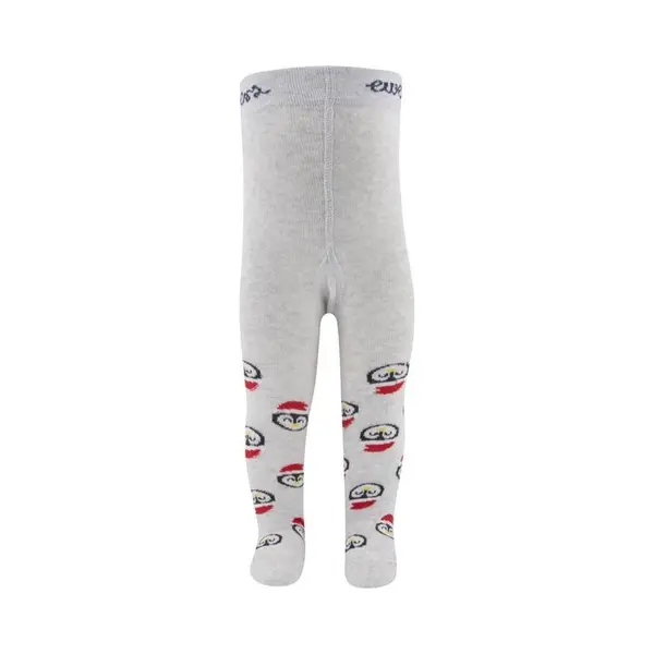 Ewers Babymaillot Lichtgrijs Met Kerstpinguin - 74 thumbnail