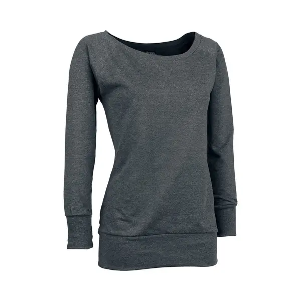 Urban Classics Ladies Wideneck Crewneck Sweatshirt Charcoal thumbnail