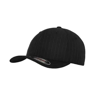 Flexfit Erwachsene Mütze Pinstripe, Blk/Wht, S/M, 6195P