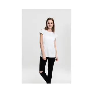Urban Classics Ladies Extended Shoulder Tee T-shirt Scoop neck Short sleeve Cotton, Jersey