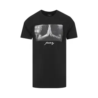 Mister Tee Pray T-Shirt Rundkragen Kurzärmel Baumwolle