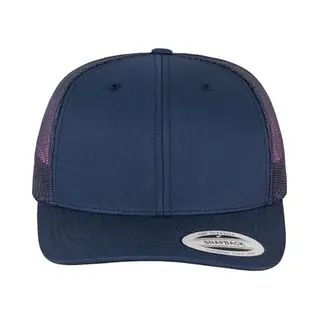 Flexfit Unisex Retro Trucker Cap, Klassische Trucker Cap Mit Mesh-Rückseite, One Size, Navy