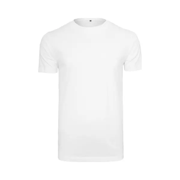 Build Your Brand Herren T-Shirt Round Neck, Männer Basic T-Shirt Mit Rundhalsausschnit, Regular Fit, Baumwolle, White, M thumbnail