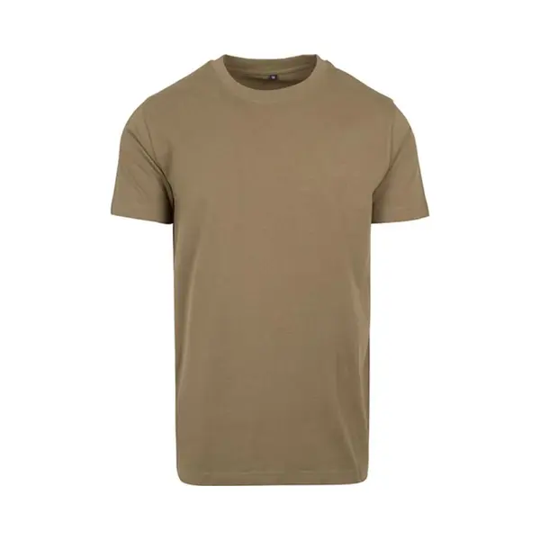 Build Your Brand Herren T-Shirt Round Neck, Männer Basic T-Shirt Mit Rundhalsausschnit, Regular Fit, Baumwolle, Olive, M thumbnail