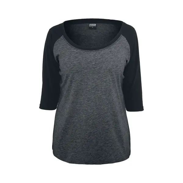 Urban Classics Ladies 3/4 Contrast Raglan Tee T-shirt Scoop neck 3/4 sleeve Cotton thumbnail