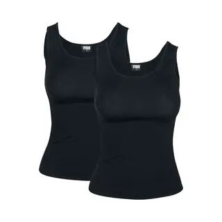 Urban Classics Ladies 2-Pack Basic Stretch Top Black