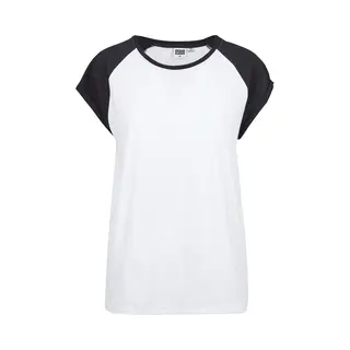 Urban Classics Ladies Contrast Raglan Tee T-shirt Crew neck Short sleeve Cotton, Viscose