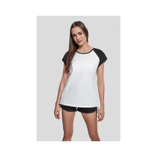 Urban Classics Ladies Contrast Raglan Tee T-Shirt Rundhals Kurzärmel Baumwolle, Viskose