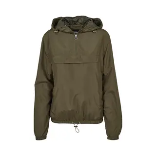 Urban Classics Ladies Basic Windrunner Windbreaker Oliv In L