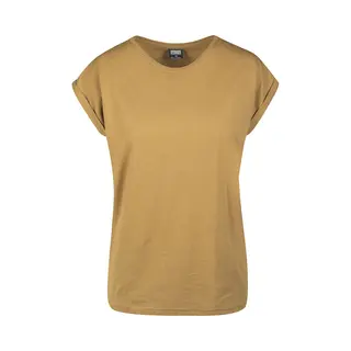 Urban Classics Ladies Extended Shoulder Tee T-Shirt Sand