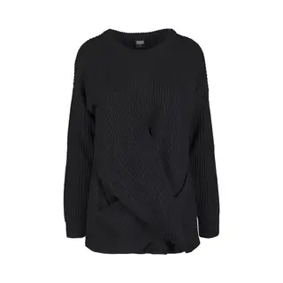 Urban Classics, Damen, Pullover, Ladies Wrapped Sweater, Schwarz, (M)