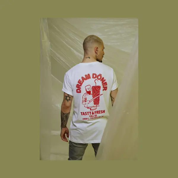 Mister Tee, Herren, Shirts, Dream Döner Tee, Weiss, (3XL) thumbnail