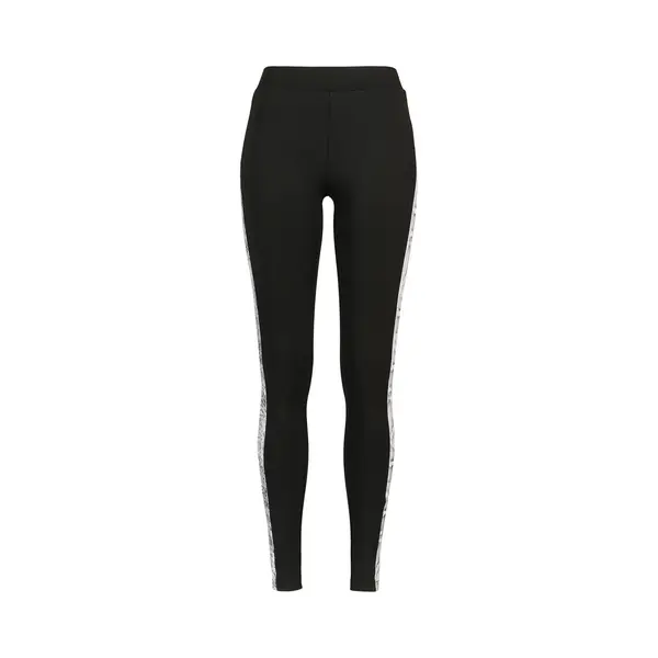 Urban Classics - Side Striped Pattern Legging - S - Zwart/Wit thumbnail