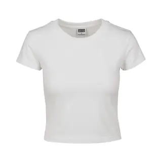 Urban Classics Ladies Stretch Jersey Cropped Tee T-Shirt White