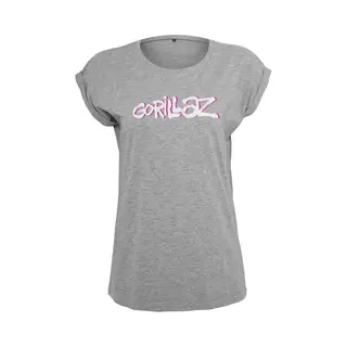 Merchcode, Unisex, Shirts, Ladies Gorillaz Logo Tee, Grau, (Xs)