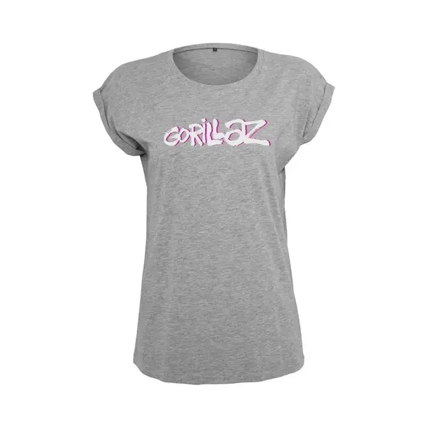 Merchcode, Unisex, Shirts, Ladies Gorillaz Logo Tee, Grau, (Xs) thumbnail