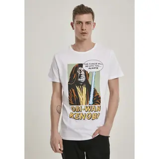 urban classics Merchcode Star Wars - Obi-Wan Kenobi Heren T-shirt - Xs - Wit