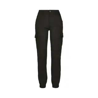 Urban Classics Ladies High Waist Cargo Pants Cargohose Schwarz In W30L32
