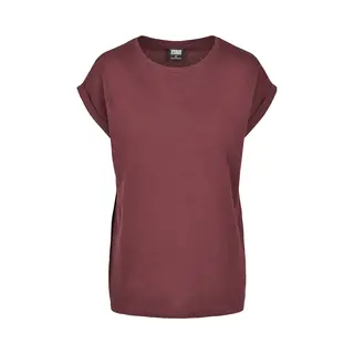 Urban Classics Ladies Extended Shoulder Tee T-Shirt Weinrot In Xxl