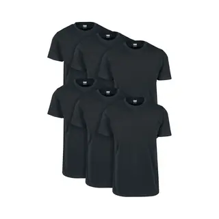 Urban Classics Herren T-Shirt Basic Tee 6-Pack, Basic T-Shirt Für Männer, 100% Baumwolle, Rundhals, Regular Fit