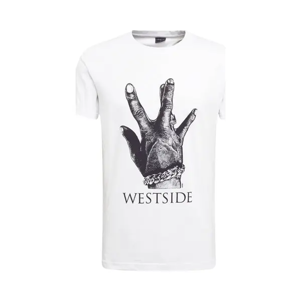Urban Classics - Westside Connection 2.0 Heren T-shirt - L - Wit thumbnail