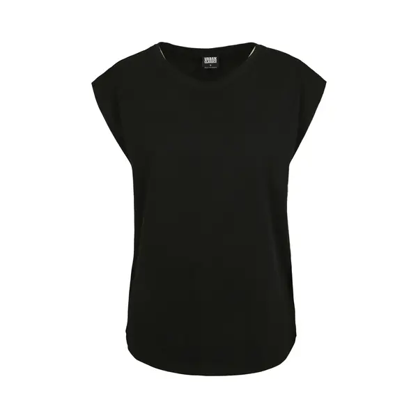 Urban Classics Ladies Basic Shaped Tee T-shirt Zwart Xxl Dames thumbnail