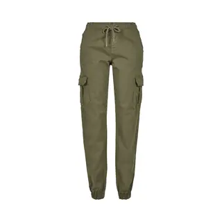 Urban Classics Damen High Waist Cargo Jogging Pants – Jogginghose Im Regular Fit Mit Hohem Bund, Cargotaschen Mit Knopfverschluss, Baumwolle Mit