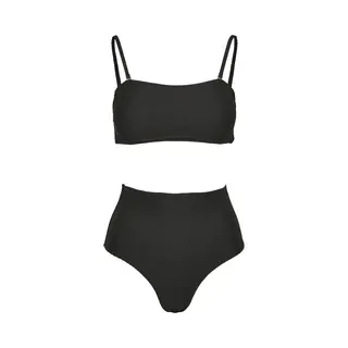 Urban Classics Ladies High Waist Bandeau Bikini Black Xs