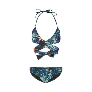 Urban Classics Ladies Draped Pattern Bikini, Vriesea Black, S